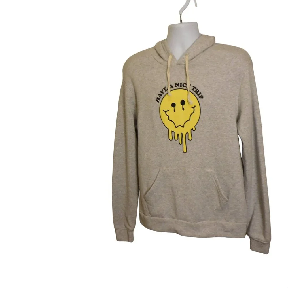 Have a Nice Trip Psychedelic Hoodie Sweatshirt  - XL - Easywear Gray - Picture 4 of 7